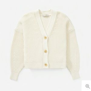 Everlane texture cotton crop cardigan